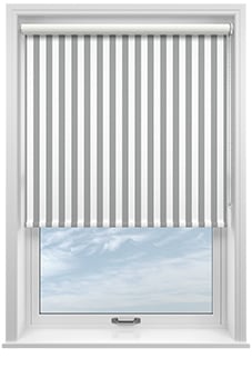 Dartmouth Stripe (Blackout), Pier Grey - Twist&Fit Roller Blind